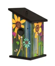 PEACE GARDEN 12" BIRD HOUSE Birding Studio M OUTDOOR ART So PreTTy! NEW BH9024