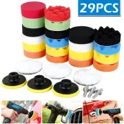 29Pcs 3" Polishing Pads Buffer Sponge Waxing Buffing Pad for Car Polisher Drillㄨ