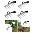Garden Hand Rake Steel Sharp Garden Hoe for Loosening Vegetable Plowing Lawn