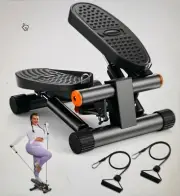 Niceday Mini Stepper for Exercise, Stair Stepper w/ Resistance Bands LCD Display