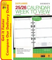 2025 2026 Financial Year Refill Debden DayPlanner Desk Week to View DK1760