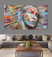 Canvas street art painting print Modern graffiti urban 59"x36"