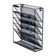 Wall Mount 6 Pocket Hanging File Sorter Organizer Folder Holder Rack Storage