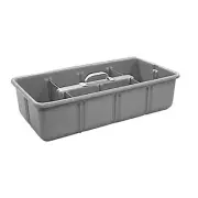 Jones Stephens T60121 12 X 24 X 6 Dp TOTE TRAY With 4 DIVIDERS - Grey
