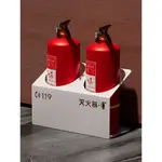 簡約滅火器箱商鋪用不銹鋼裝飾遮擋闆2衹裝消防栓箱子支架子定製