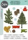 Sizzix A5 Clear Stamps With Framelits Die By 49 And Market-Pine Holidays 5A00241