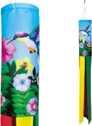 Hummingbird Windsock 40 Inch Durable Outdoor Hanging Decoration for Yard Garden