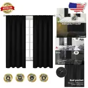 Luxurious Blackout Window Curtains 52x63 - Privacy & Noise Reduction Treatment