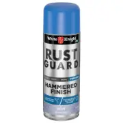 White Knight RUST GUARD Topcoat Hammered Finish Spray Paint BLUE, 350g