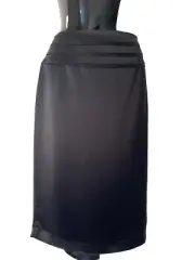 MONSOON BLACK FEMME FATALE PENCIL SKIRT FISHTAIL BACK SIZE 10 SIDE ZIP NEW £60