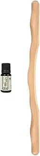 Anneome Fatigue Relief Massage Stick Manual Wooden Body Massager for Back Neck Arms and Legs Compact Design for Easy Use and Storage with Essential Oil Random Style