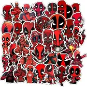 Dead_Pool Stickers Pack 35pcs,Vinyl Sticker for Hydro Flasks Laptop Phone Case Computer Water Bottle Bike Helmet Car Motorcycle Tumbler Luggage Helmet Skateboard