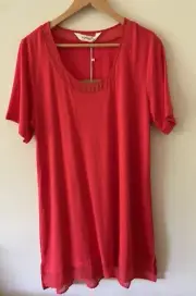 New Tags - TS TAKING SHAPE Size XS Or 14 Coral Pink Cassala Long Tunic Top