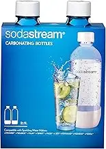 Sodastream 1 Liter White Fuse carbonating Twin Pack