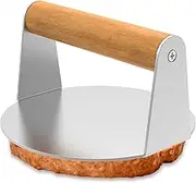 Burger Press Round/Square, Heavy-Duty Cast Stainless Steel Smash Burger Press Meat Steak, Food Grade Steak Press for Flat Top Non-Stick Grill Press for Grill Griddle Patty Bacon (01 Round)