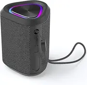 [POSKOU] Portable Bluetooth Speakers Enhanced Bass IPX5 Waterproof Outdoor Speaker with Hang Rope - Black