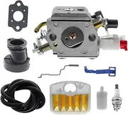 XXUMKL Fit For H-u-s-q-v-a-r-n-a 340 345 346 XP 350 351 353 Chainsaw Replace C3-EL18B For Jonsered Single Tube Carburetor 503283208 Carburetor