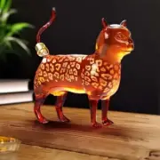 1000ML Cat Shaped Whiskey Decanter, Lead-Free Glass Animal Bottle for Liquor