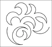 Quilting Full Line Stencil Swirl A3 Reusable for Quilts use Pounce New
