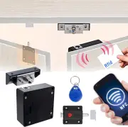 CODACE Electronic DIY Cabinet Lock, Smart NFC RFID Lock with Slide Latch for Dou