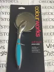 Colourworks Blue Soft Touch Grip Pizza Wheel Cutting Cutter 7cm Kitchen Utensil