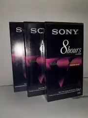 Lot Of 3 Sony Blank VHS T-160 8 Hours