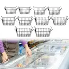 2 Pieces Freezer Storage Basket Wire Basket Household Deep Portable Refrigerator