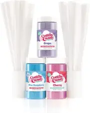 Cotton Candy Express Floss Sugar Variety Pack with 3 - 11oz Plastic Jars of