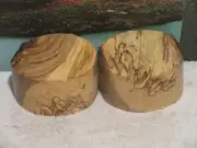 TWO PIECE SPALTED HACKBERRY 6X 3 TURNING WOOD BOWL BLANK