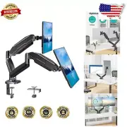 Dual Monitor Mount for 13" to 32" Screens – Height Adjustable, VESA Compatible