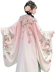 [IDZNFNFX] Chinese Style Ming Dynasty Hanfu Horse Face Skirt, Traditional Chinese Embroidered Hanfu,Medium