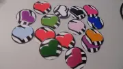 Pre Cut One Inch Bottle Cap Images COLOR HEARTS Free Shipping