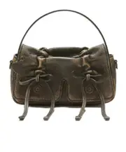 Acne Studios Multipocket Knot Detailed Micro Tote Bag One size Dark brown/beige
