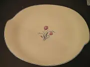 Glamour American Limoges China Co "44" Crocus G-133 Platter Warranted Gold
