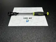 Snap-on Tools 3/8" Drive HI VIZ Soft Grip LONG LOCKING FLEX-HEAD Ratchet FHLX80B