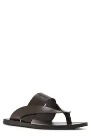 Steve Madden Cicero Flip Flop in Brown Leather at Nordstrom, Size 9