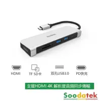 在飛比找ETMall東森購物網優惠-Soodatek Type C TO HDMI 4K 多功能