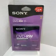 New Sony Handycam DVD-RW Mini Discs (2 Pack) 30 Min Each Re-Recordable