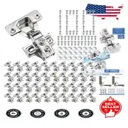 Soft Close Cabinet Hinges - 100 Pack with 105-Degree Angle for Easy Installation