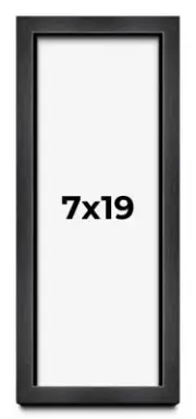 7x19 Shadow Box Frame Grey Charcoal Black | 0.875 Inches Deep | Solid Wood Shado