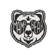 Mama Bear Patch Embroidered Iron-On Applique Souvenir Wild Animals