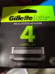 Gillette Labs Razor Blade Refills 4 Cartridges Fits All Gillette Razors