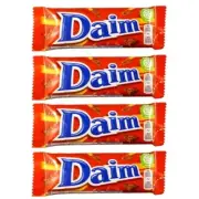 903498 4 x 28g BAR DAIM CRUNCHY CARAMEL CANDY COVERED IN MILK CHOCOLATE