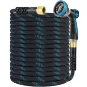 Non-Expanding Garden Hose 100 ft, Kink Free Flexible Water Hose with 10-Patte...