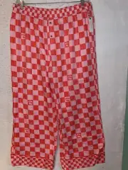 NWT Anthropologie Liv Lee Checkered Print Flannel Pajama Sleep Pants XL Cherry