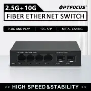 OPTFOCUS Ethernet Switch 10G SFP 2.5G RJ45 Gigabit Switch Ethernet Switches