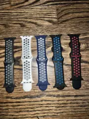 5 Apple Watch Bands/Straps Different Colorways 38/40/41/42/44/45/46/49mm -New!