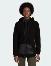 Adidas Black BRILLIANT BASICS SHERPA ZIP HOODY Jacket M