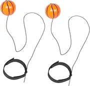 GALPADA Hand Strength Trainer 2pcs Boys and Girls Bounce Ball Toy Elastic Rope for Hand Wrist Exercise Sports Party Favors Basketball Return Game