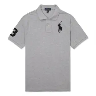 Polo Ralph Lauren 經典刺繡大馬短袖Polo衫(青年款)-灰色